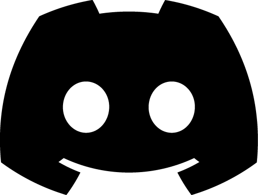 Discord Logo in schwarz